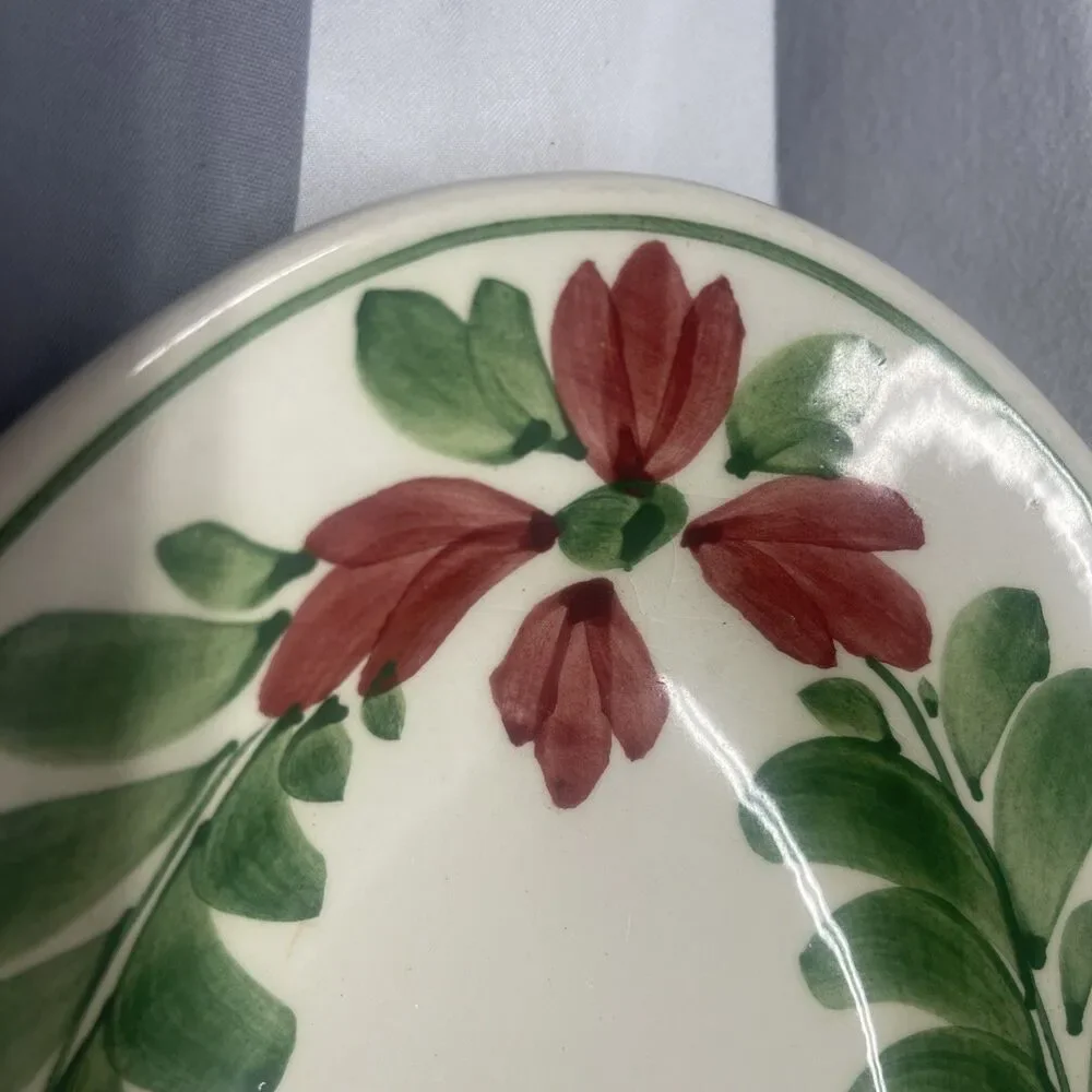 Large Vintage Oval Hand Painted Ceramic Porcelian Platter Dish Czech. Dinnerware